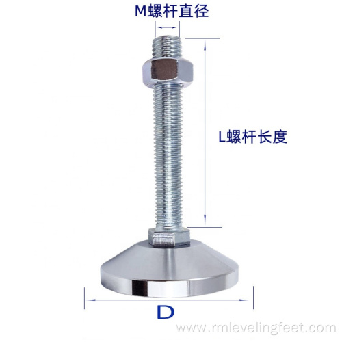 Steel Base Customized Furniture Adjustable Leveling Feet